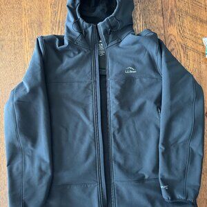 L.L. Bean Softshell Wind-Stopping Full Zip Hooded Jacket